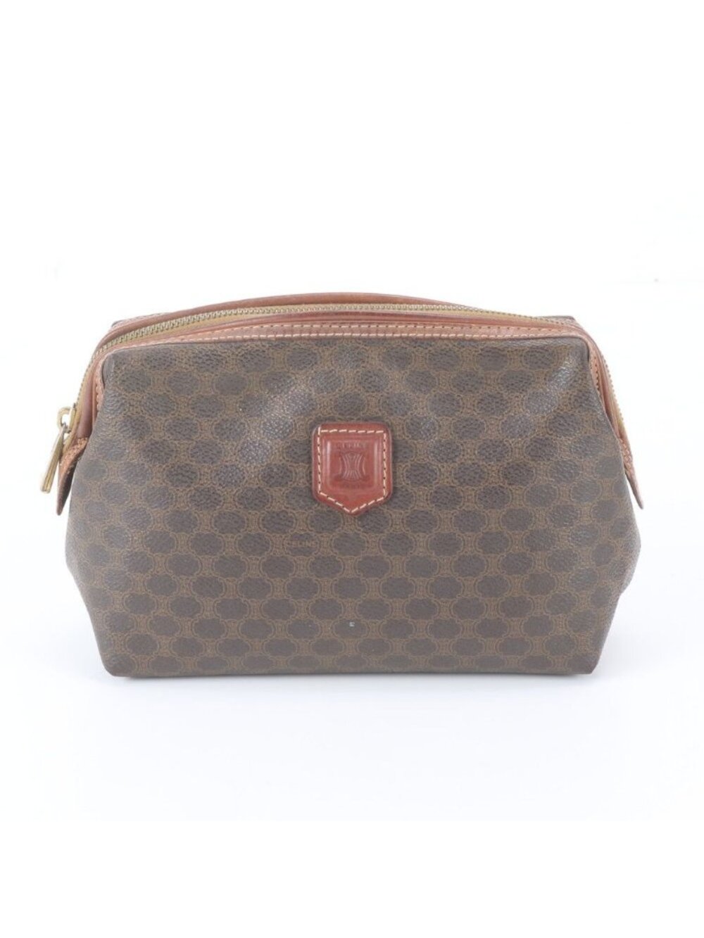 Celine Macadam Pouch Mini Bag Hand Clutch Leather